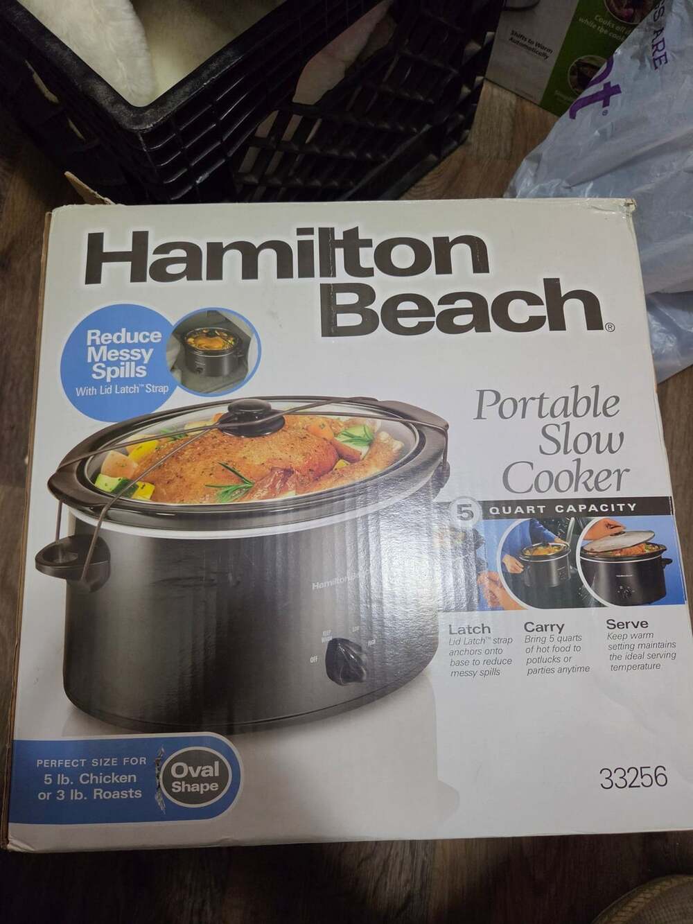 HAMILTON BEACH 5 Quart Portable Slow Cooker 33256